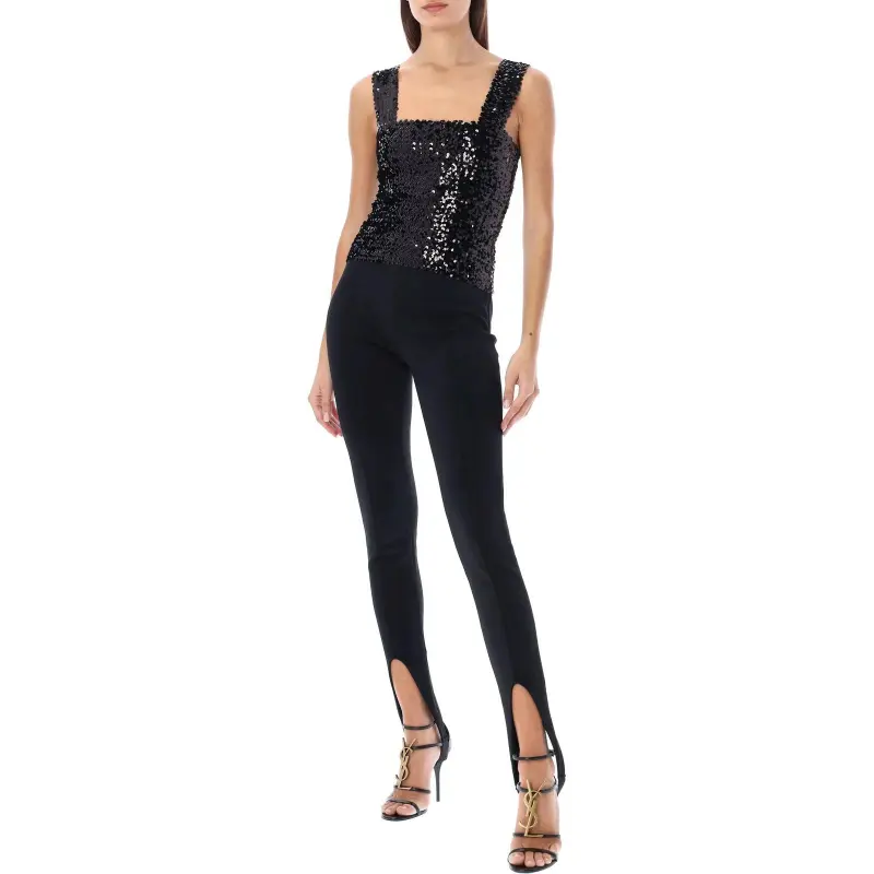 SAINT LAURENT Sequin Sleeveless Top-3