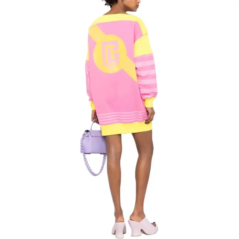 BALMAIN x Barbie Long Sleeved Dress Women's Multicolor-2
