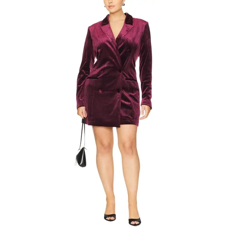 GOOD AMERICAN Long Sleeved Dress Women's Dark Red-3