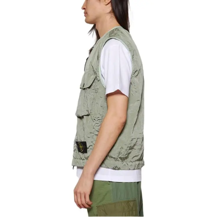 STONE ISLAND SS23 Vest Men's Green-3