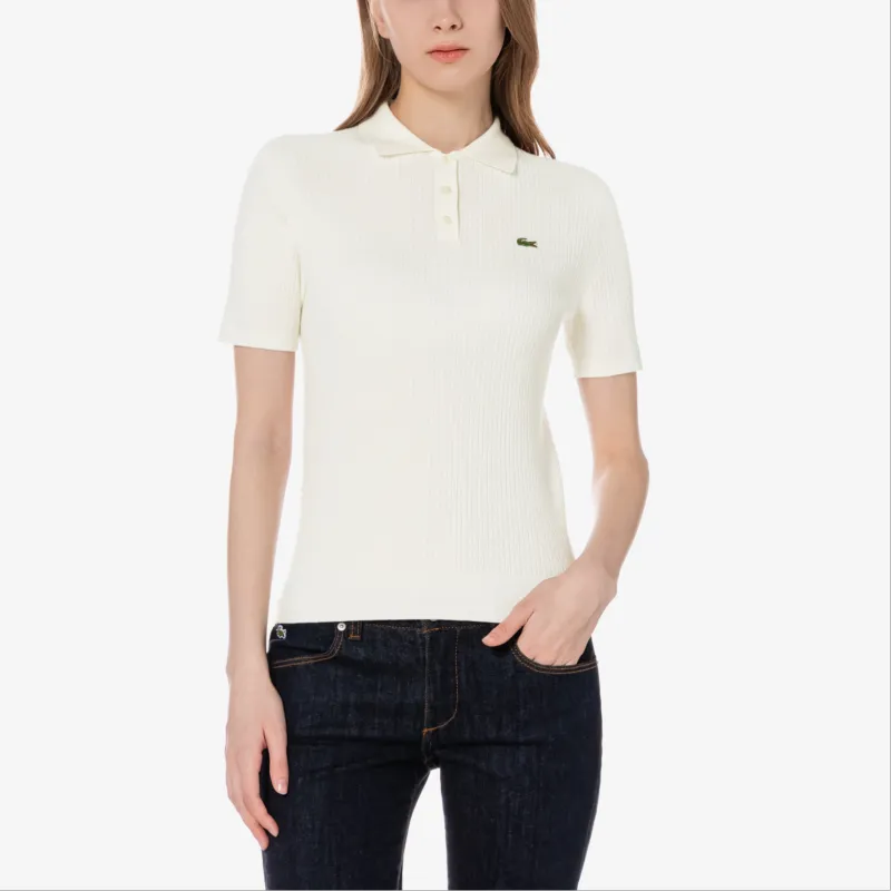 LACOSTE Polo Shirt Women's White-1