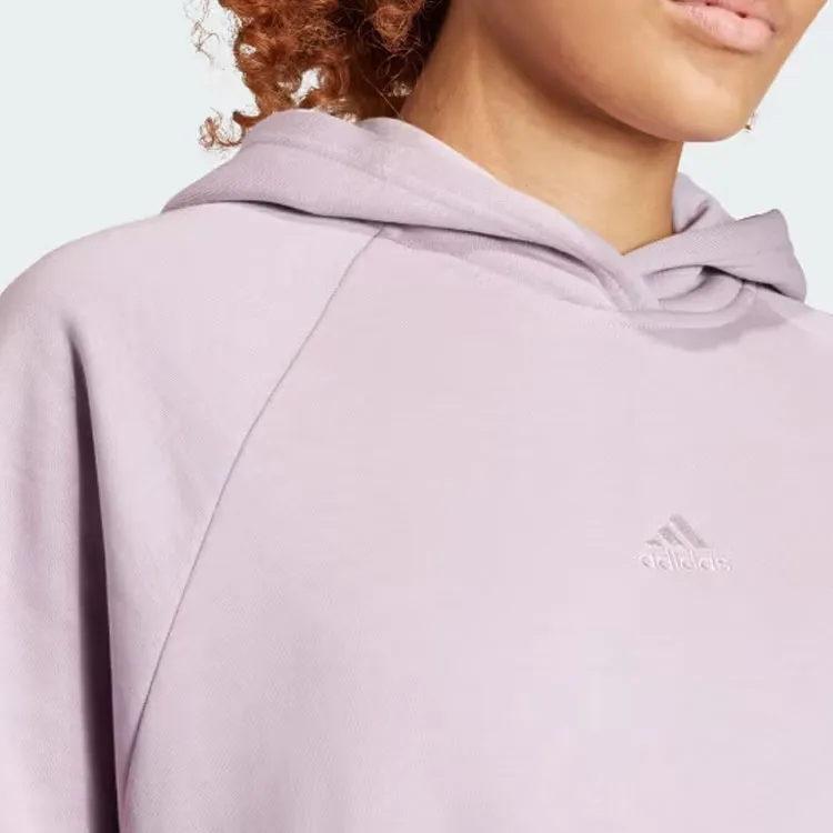 Adidas All Szn Fleece Boyfriend Hoodie Sweatshirt Women's Purple-5