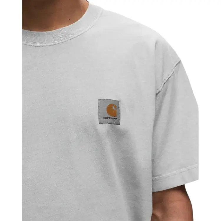 Carhartt WIP SS24 Garment Dyed Collection T Shirt Unisex Soundwave Silver-2