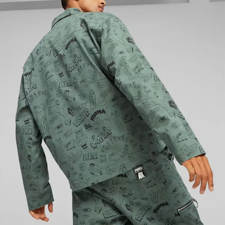 PUMA X RIPNDIP Co-branded Series Jackets Men Eucalyptus-4