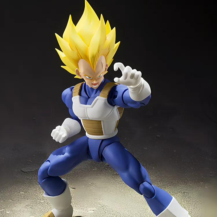 BANDAI Vegeta Bandai SHF Dragon Ball Super Saiyan 2.0 Yellow Hair Scale Figures-3