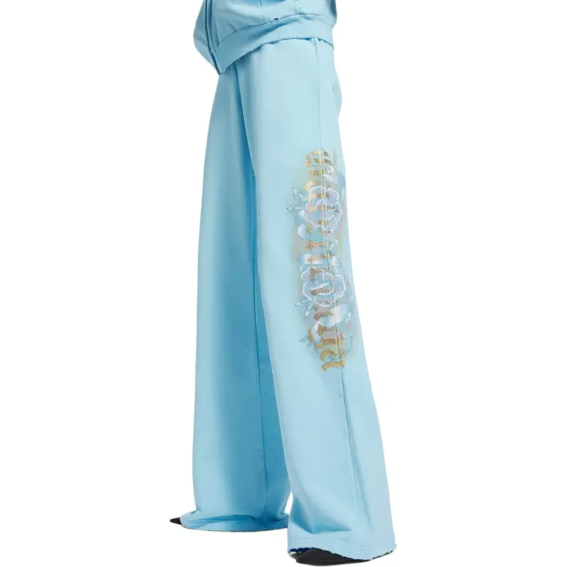 Balenciaga Knitted Sports Pants Women's Light Blue-4