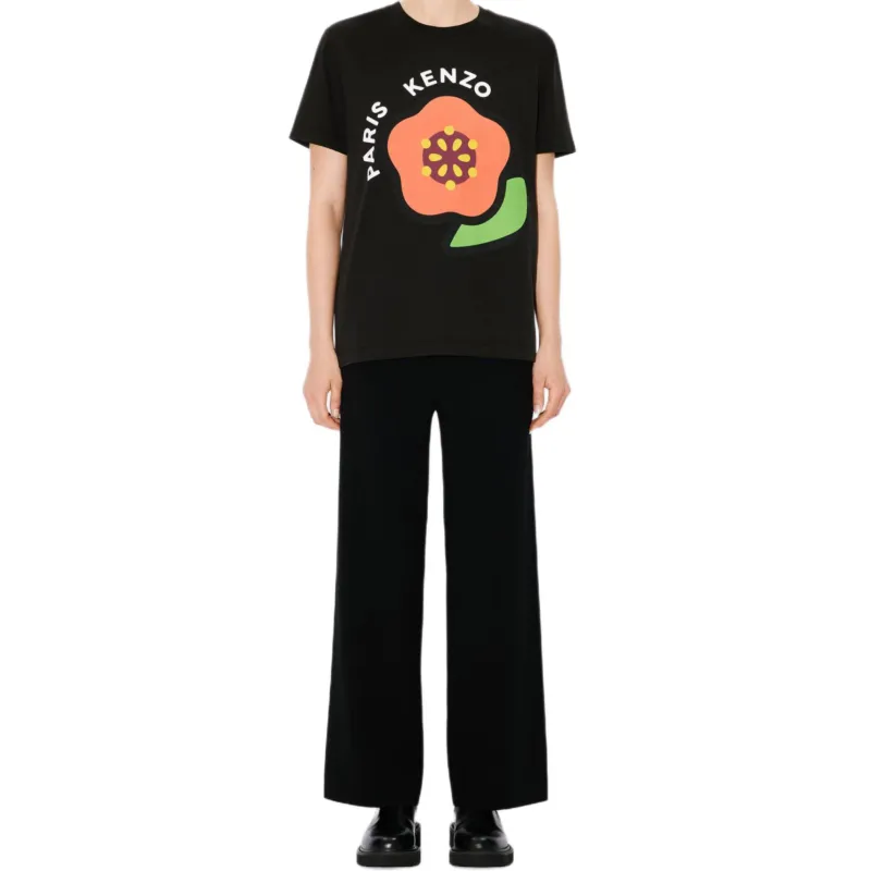 KENZO Logo Printed Crewneck T Shirt-4