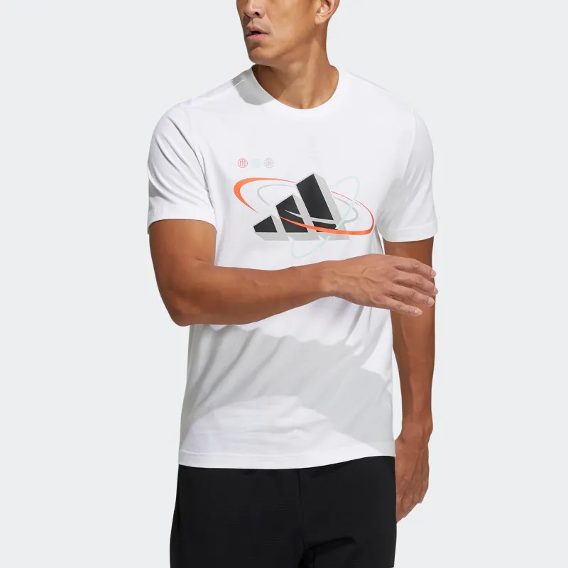 Adidas Set-in Sleeve T-Shirt Men's White-2