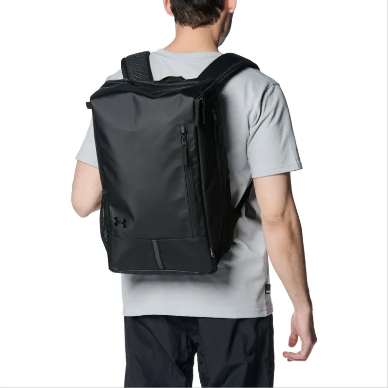 Under Armour Synthetic Leather Backpack Regular Unisex Black-3