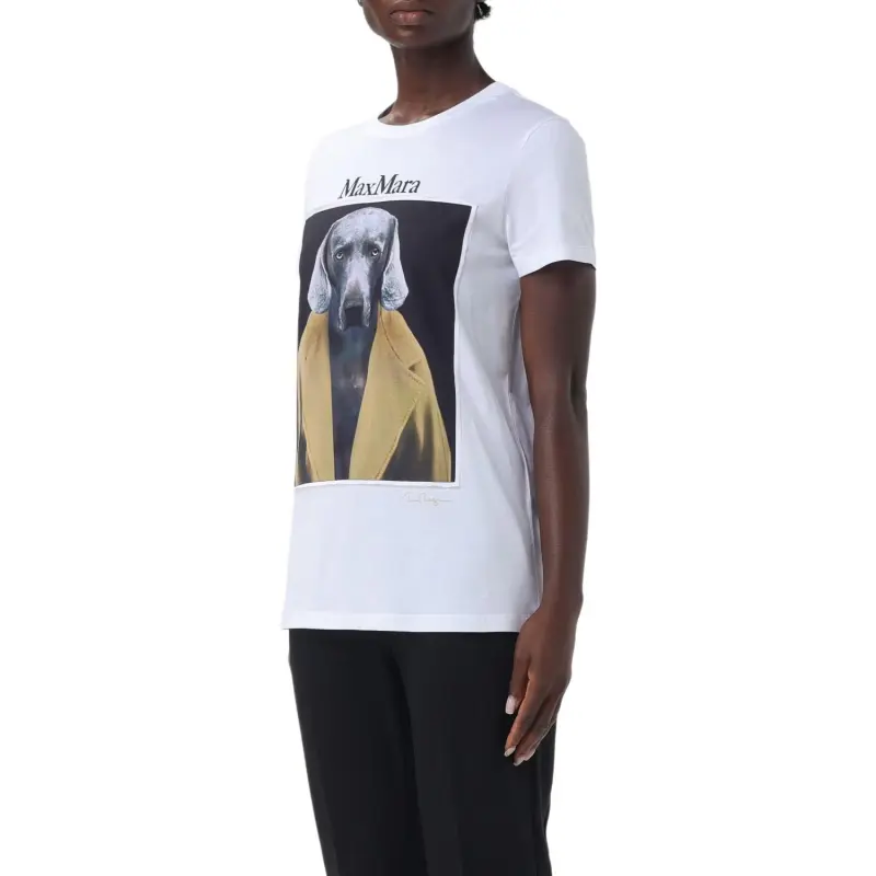 MaxMara Graphic Printed Crewneck T Shirt-3