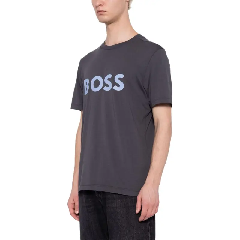 Boss Logo print Cotton T shirt-2