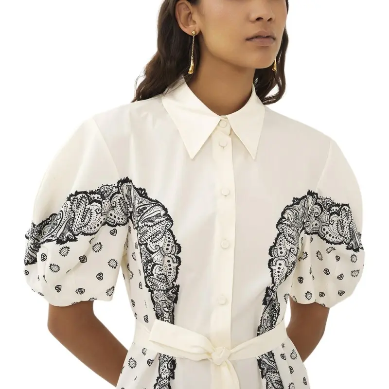 Chloé Bandana print Midi Shirt Dress-5