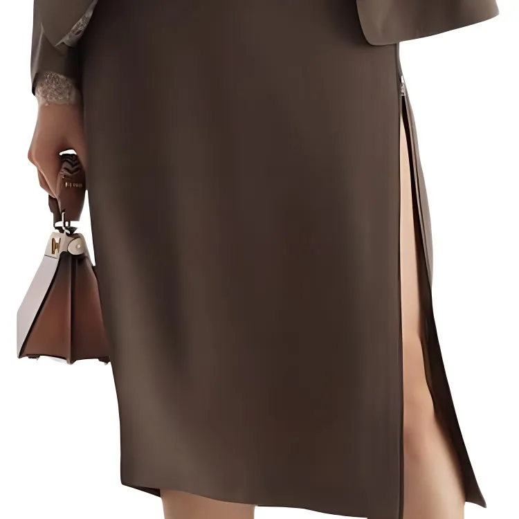 FENDI Casual Long Skirts Women's Green-4