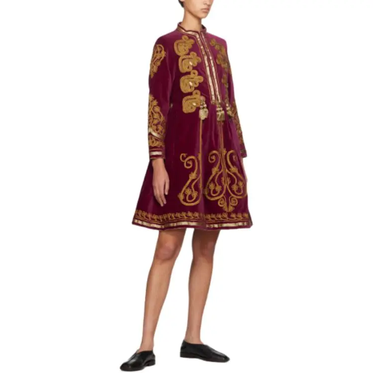 BODE Long-Sleeved Dresses Women's Red-3