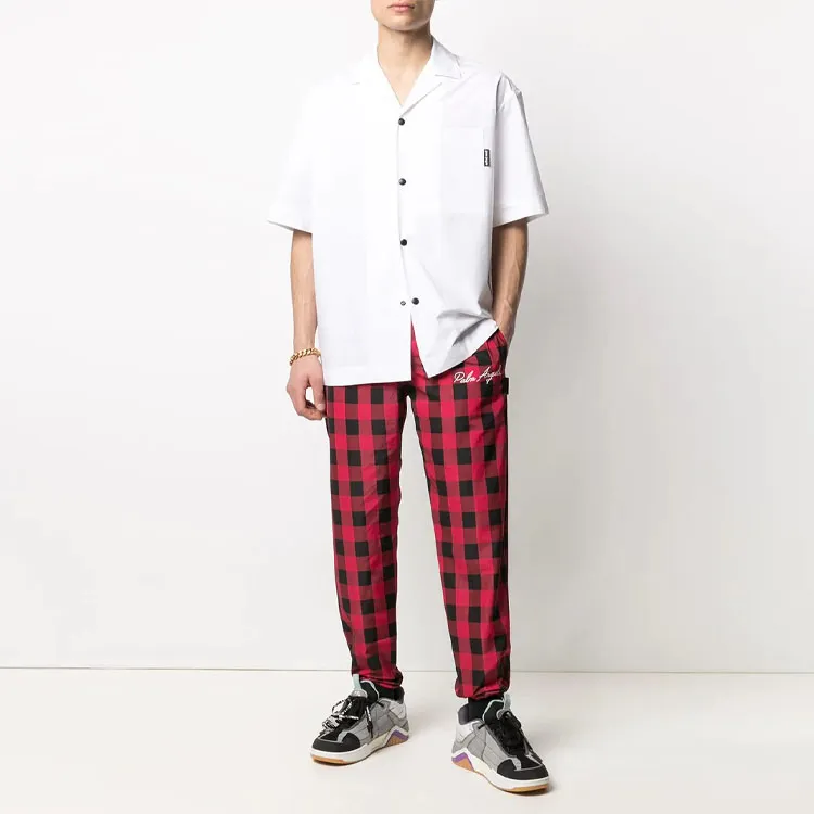 PALM ANGELS Check Print Track Pants-1