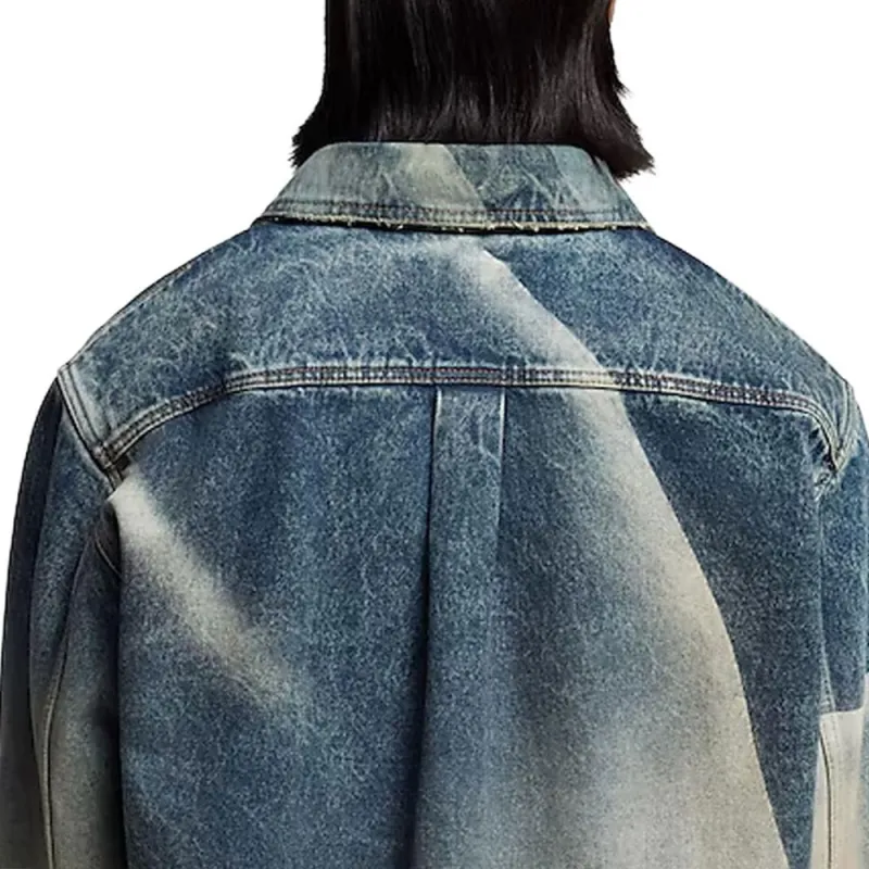 LOUIS VUITTON Sunfaded Effect Denim Long Sleeved Shirt-5