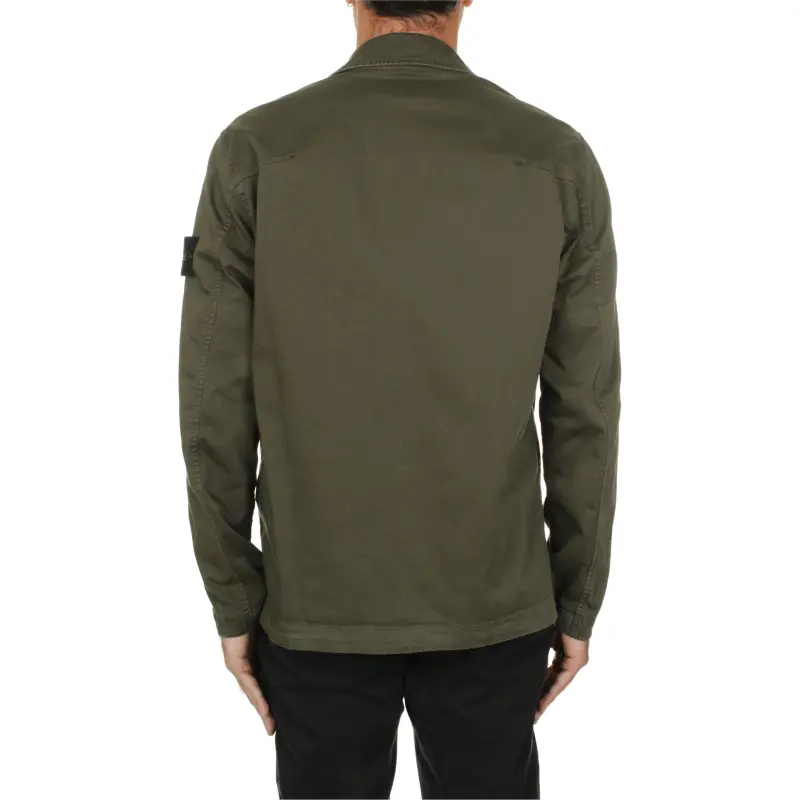 STONE ISLAND Compass Patch Zipped Overshirt-1