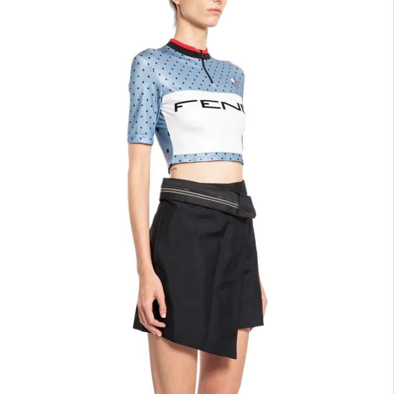 FENDI SS24 Crop Tops Women's Light Blue-3