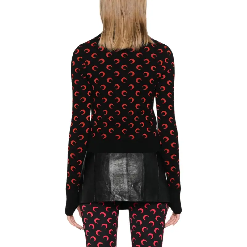 Marine Serre Moon Jacquard Cropped Jumper-3