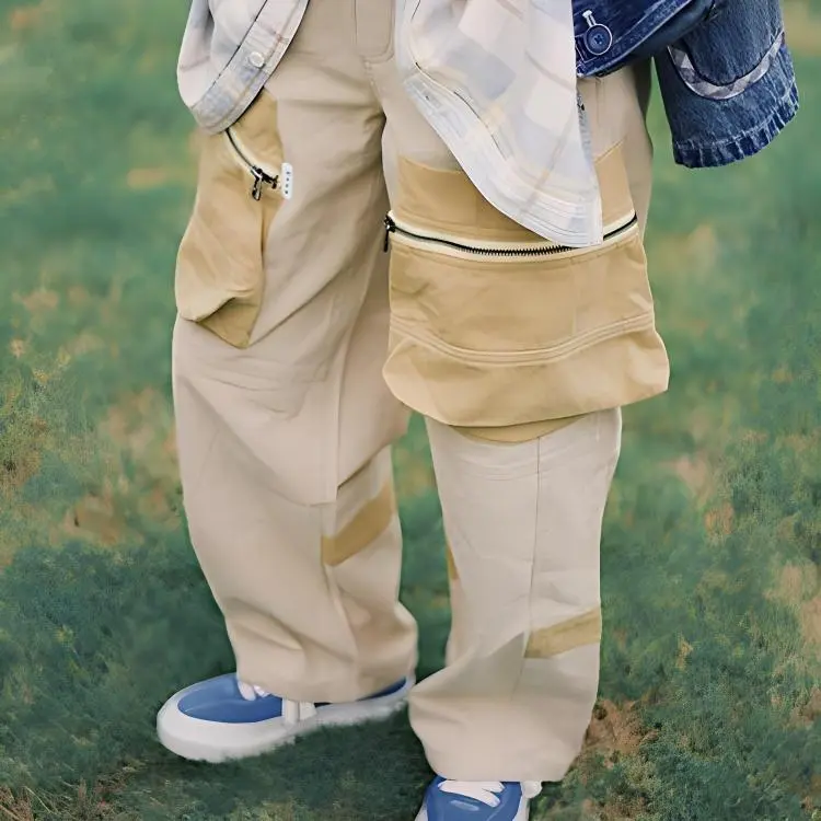 PROS BY CH Casual Pants Unisex Light Khaki-2