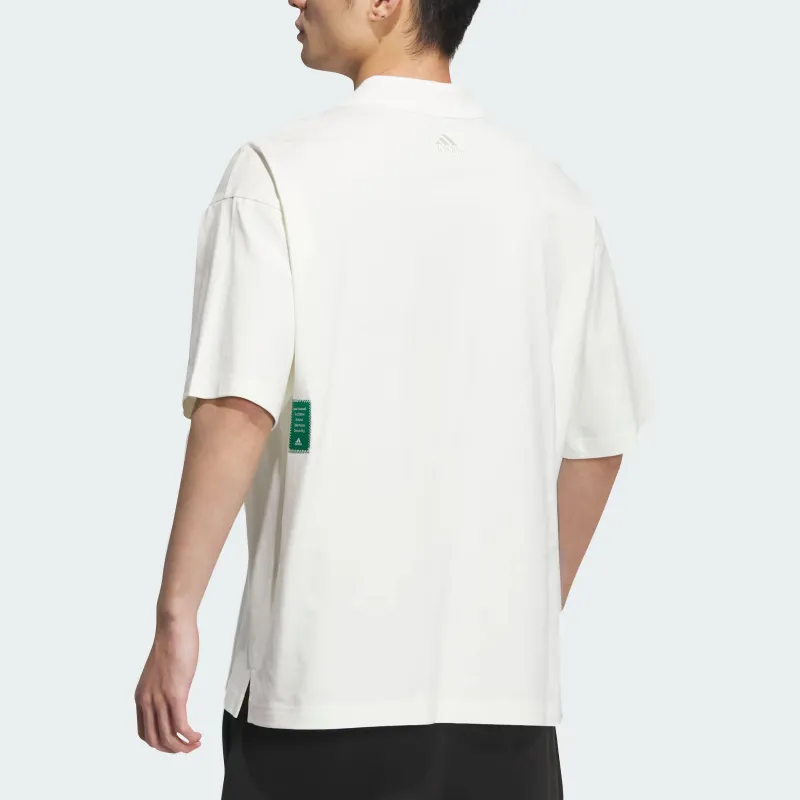 Adidas RELAXED POLO SHIRT Polo Shirt Men's Jade White-4