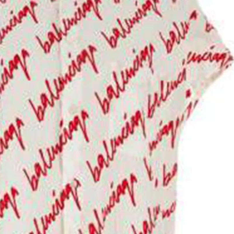 Balenciaga Allover Logo Printed Shirt Dress-4
