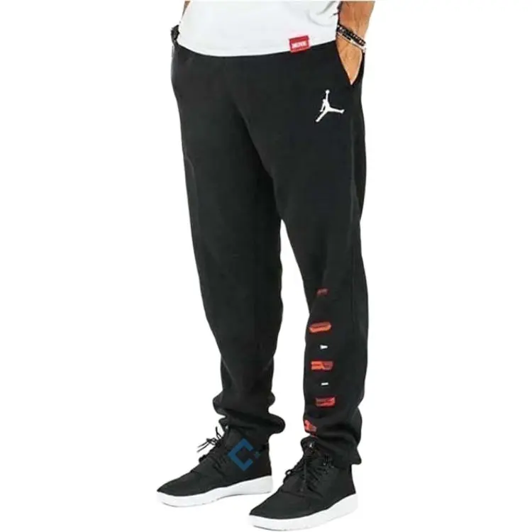 Jordan Nike Air Jordan Knitted Sports Pants Men's Black-2