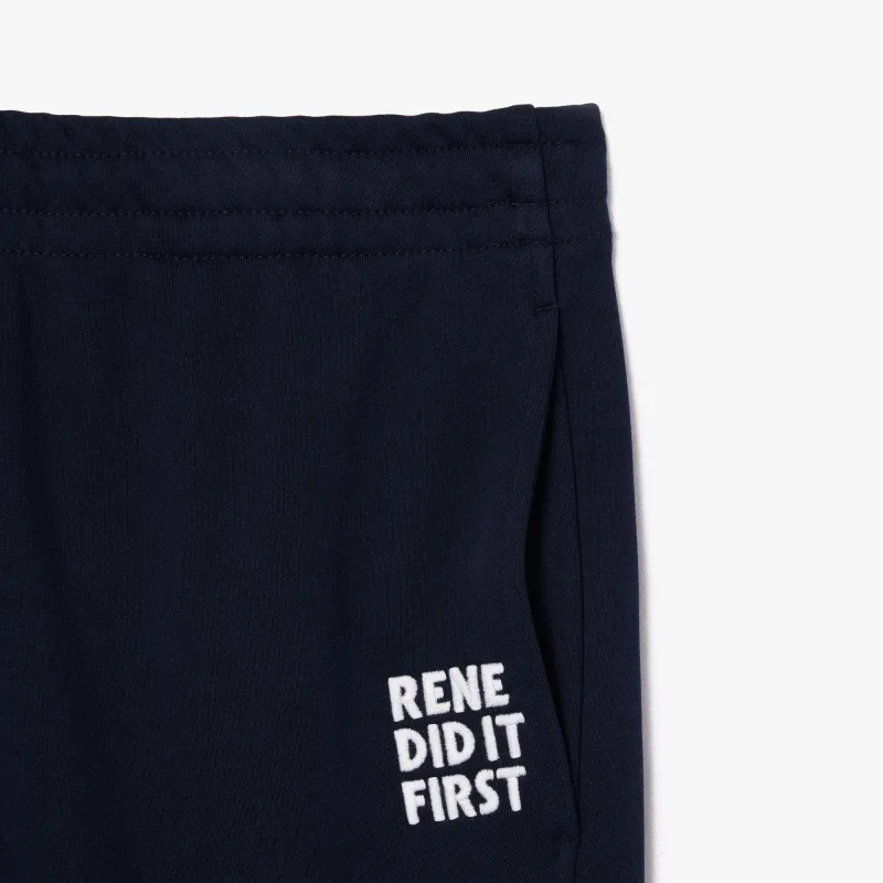 LACOSTE Slogan embroidered Elasticated Track Pants-3