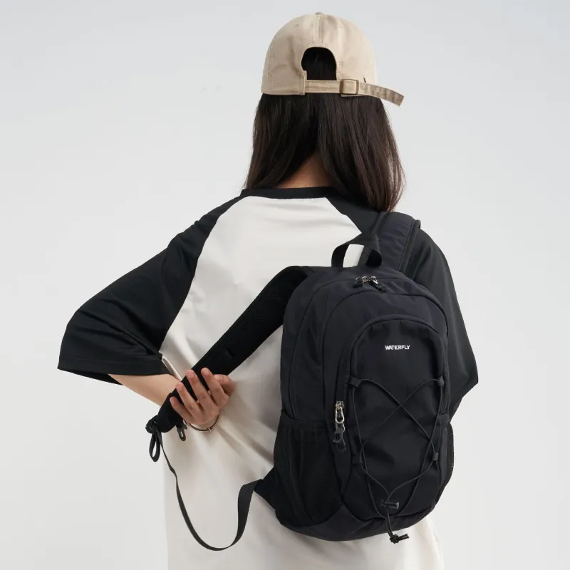 WATERFLY Nylon Fabric Backpack Medium Size Unisex Multicolor-19