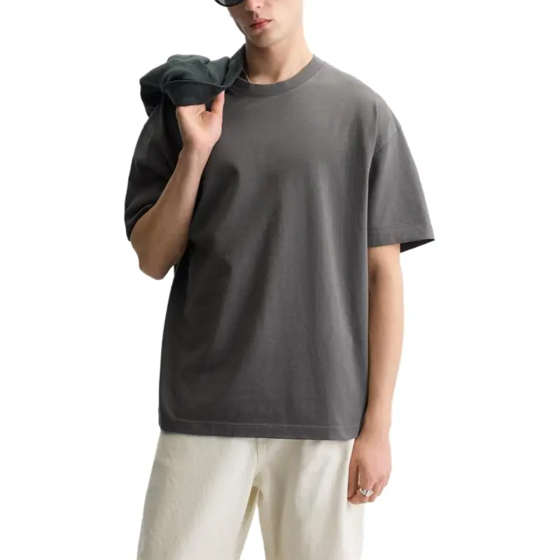 ZARA T Shirts Men Coal Gray-3