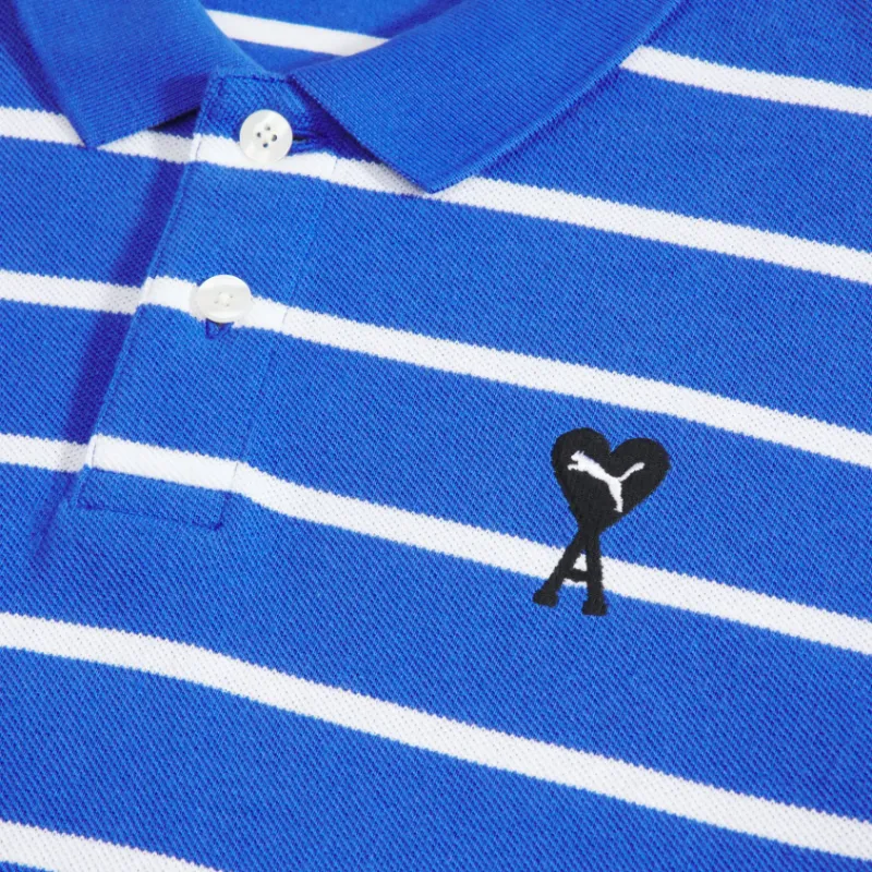 PUMA x Amiparis Polo Shirt Men's Blue-4