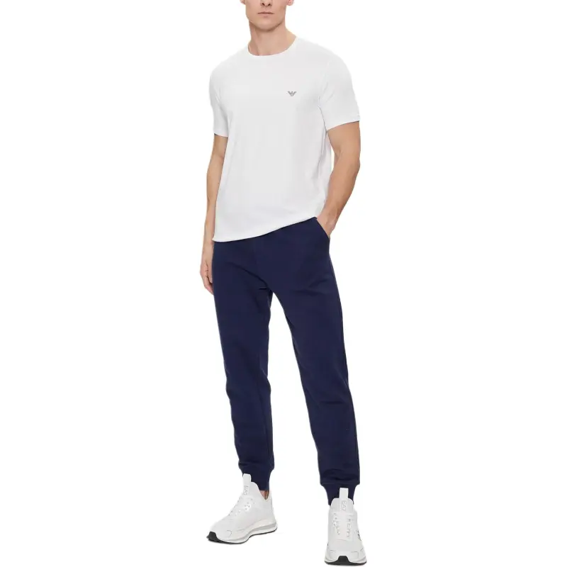 EMPORIO ARMANI SS24 Regular Logo Print Crew Neck Short Sleeved T Shirt Men's Men's 2 Pack 2 Pack-6