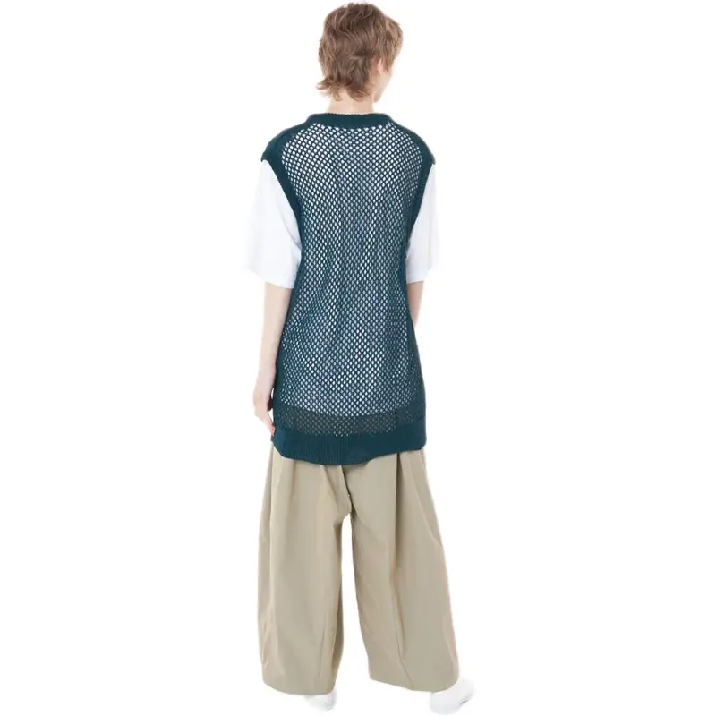 Yohji Yamamoto Tank Tops Unisex Dark Green-2