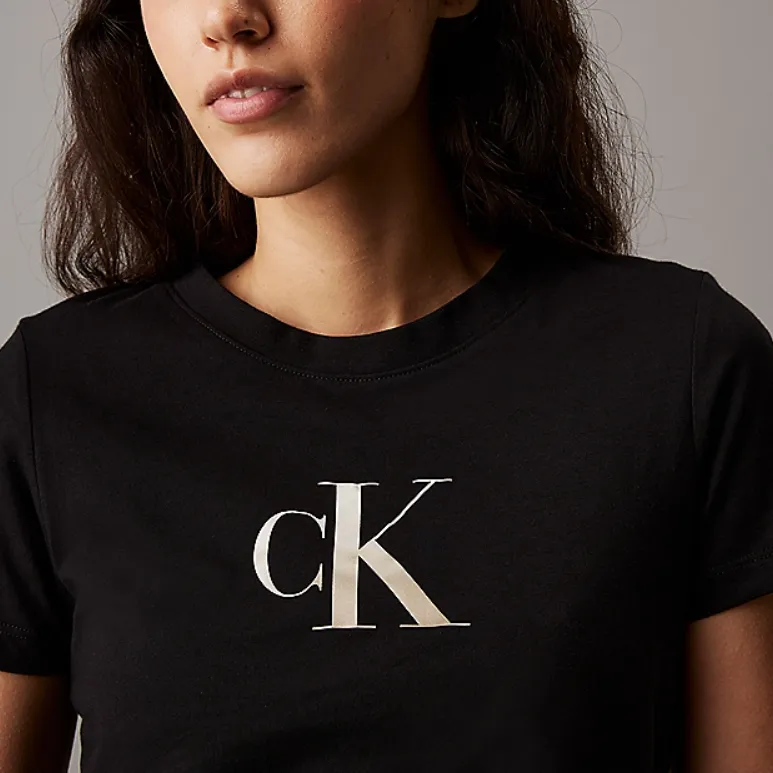 CALVIN KLEIN T Shirt Women's Black Europe Version-3