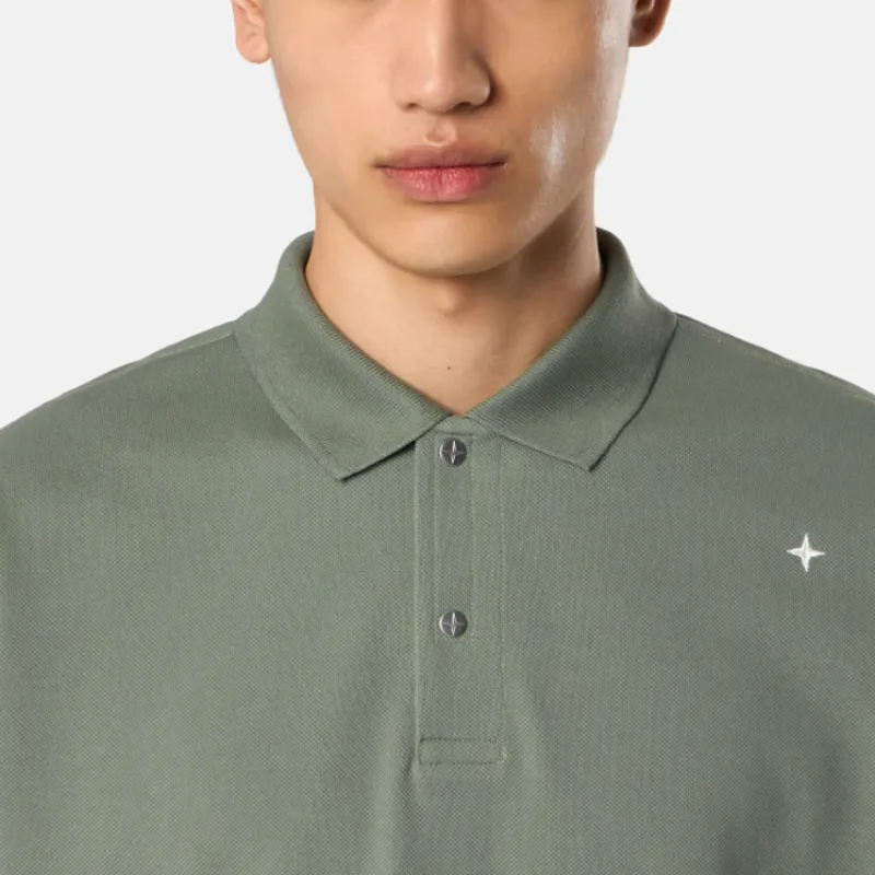 STONE ISLAND Polo Shirts Men Musk Green-4