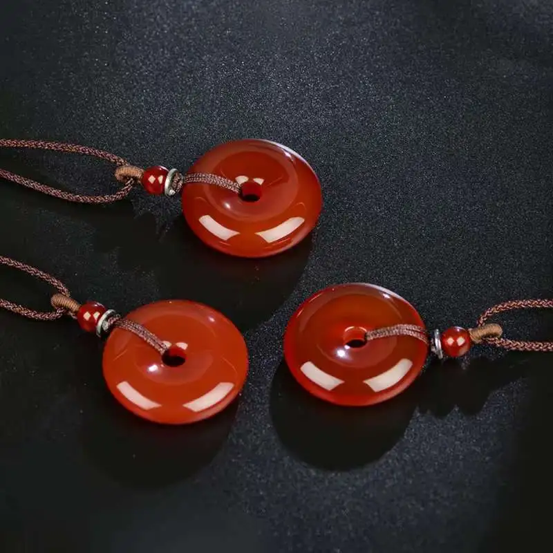 JUNWEN Agate Jade Necklaces Unisex-4