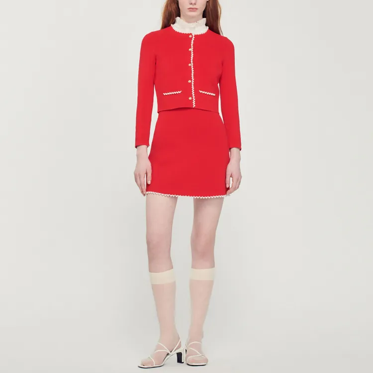 Sandro SS23 Year Of The Rabbit Capsule Collection Knitwear Women's Red-1