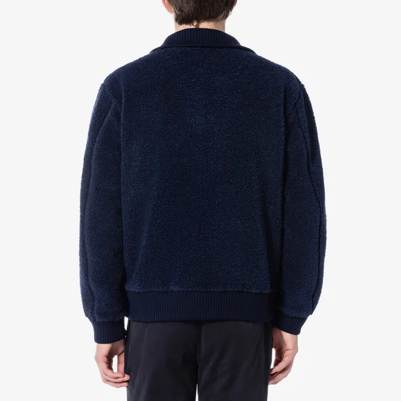 LACOSTE Velvet feel Coat Men's Marine Blue-1