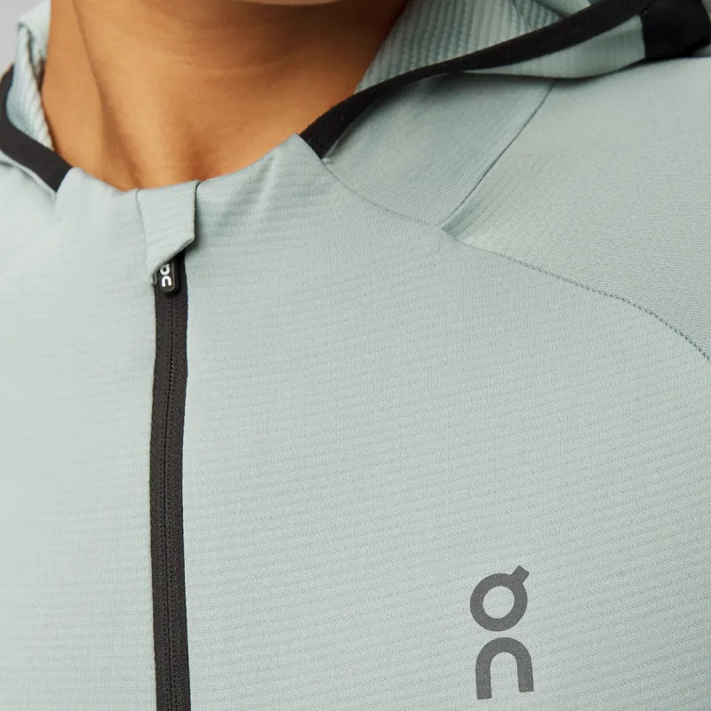 On Climate Zip Hoodie Jacket Women's Pebble Gray-3