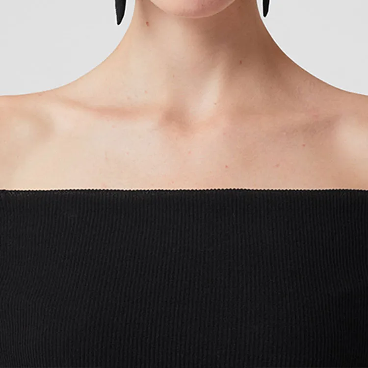 Burberry Ribbed knit Off shoulder Top-4