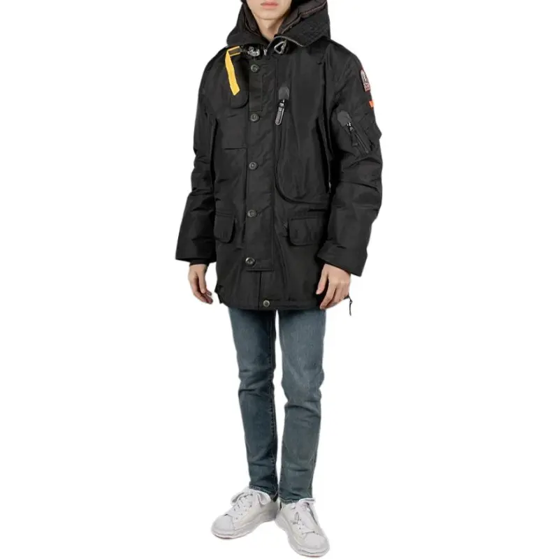 PARAJUMPERS Kodiak Logo Patch Hooded Padded Coat-4