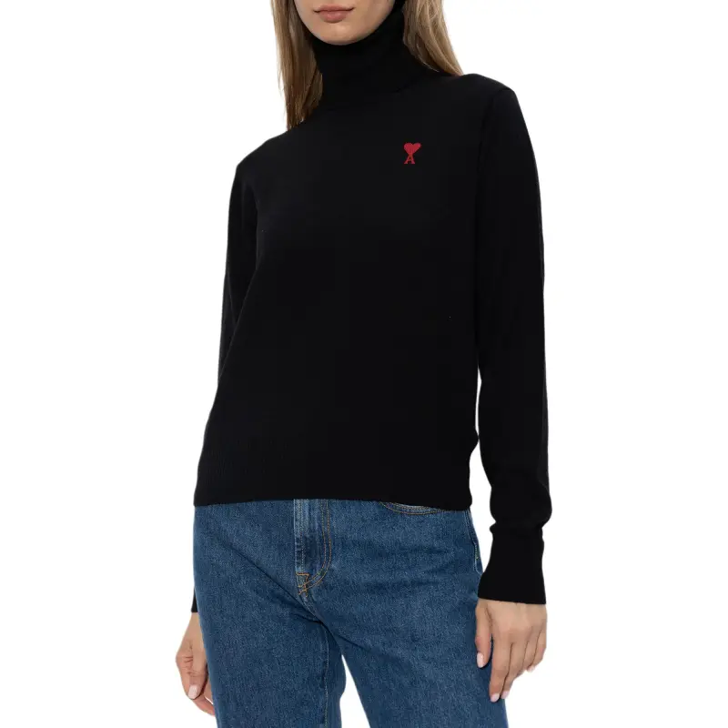 AMIPARIS Ami De Coeur High Neck Knitted Jumper-3