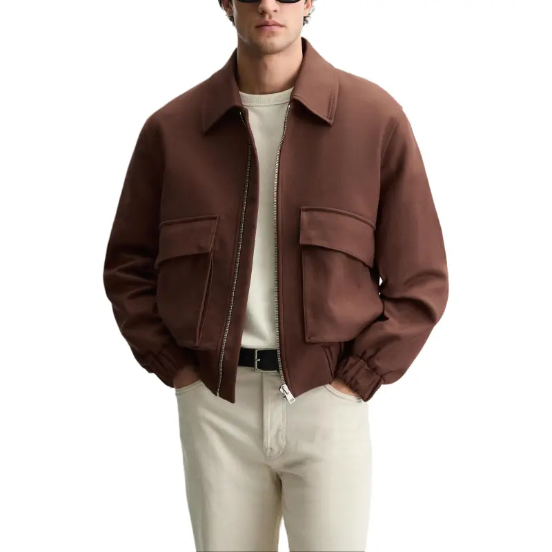 ZARA Jackets Coats Men's Burgundy-5