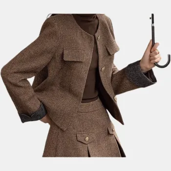 Dme Two Piece Skirt Sets Women's Brown