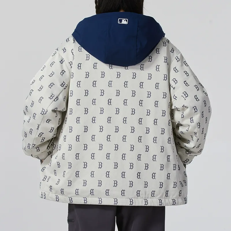 MLB Boston Red Sox Jackets Coats Unisex Dark Cream-4