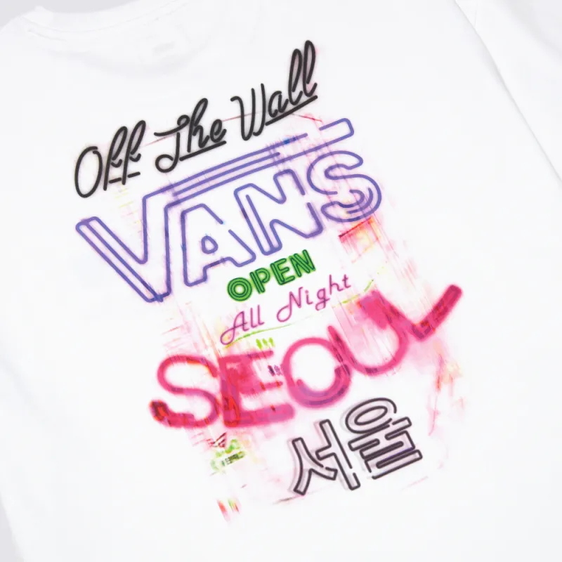 Vans Set in Sleeve T Shirt Unisex White-3