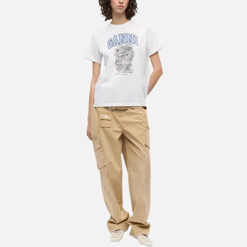 GANNI Organic Cotton T shirt-1