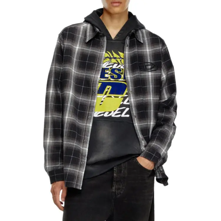 DIESEL S Simply A Checked Flannel Shirt-4