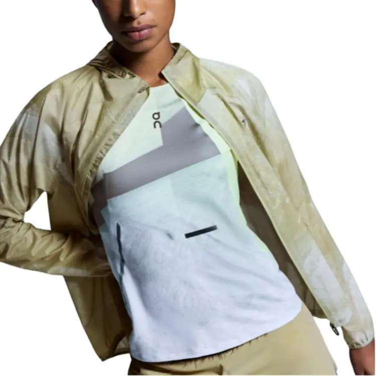 On Ultra Jacket Women's White/Sour Pea Green-1