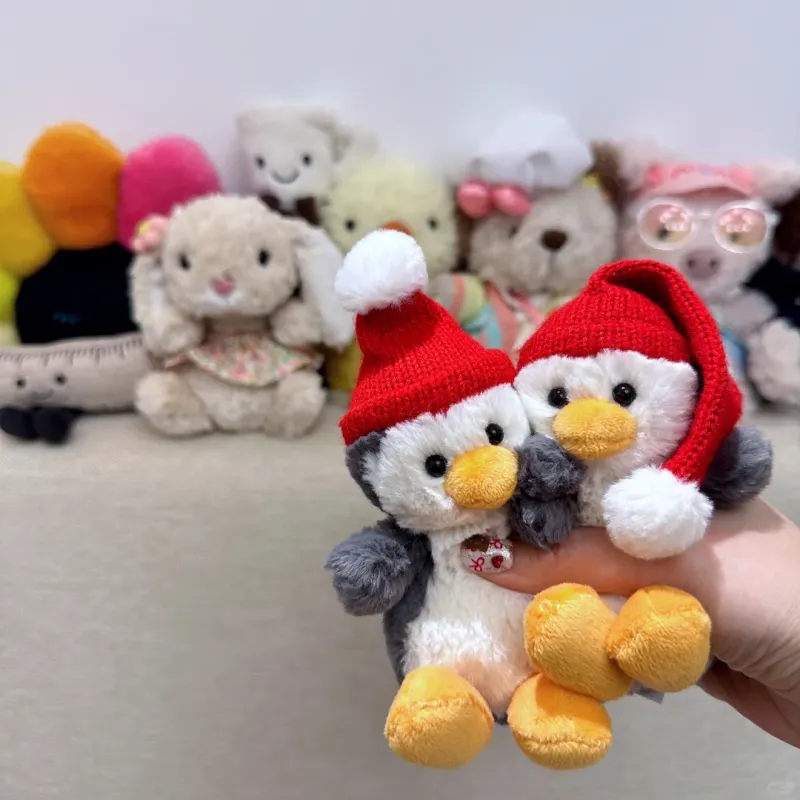 JELLYCAT Pocket Christmas Penguin Dolls Plush Doll-2